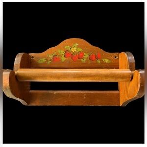 Vintage wood paper towel holder